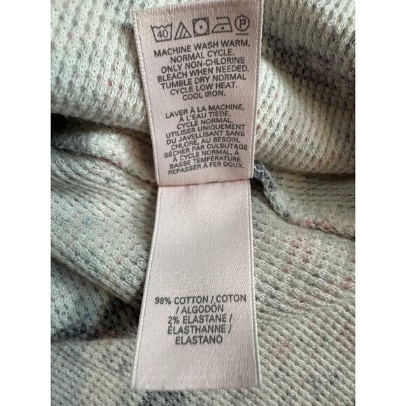 Victoria Secret sleep set pink & gray stripe long sleeve v neck loose comfy Sz M - Picture 11 of 11